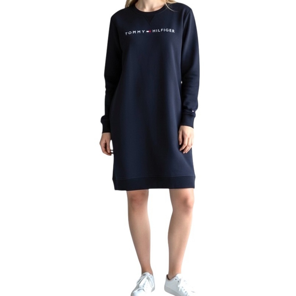 Tommy Hilfiger Essential Organic‎ Cotton Sweatshirt Dress Navy Women’s S Casual
